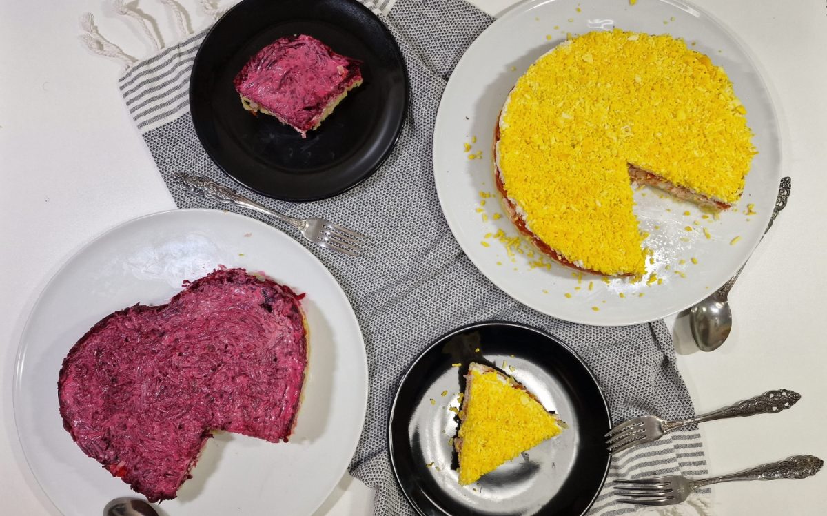 salata shuba și salata mimosa