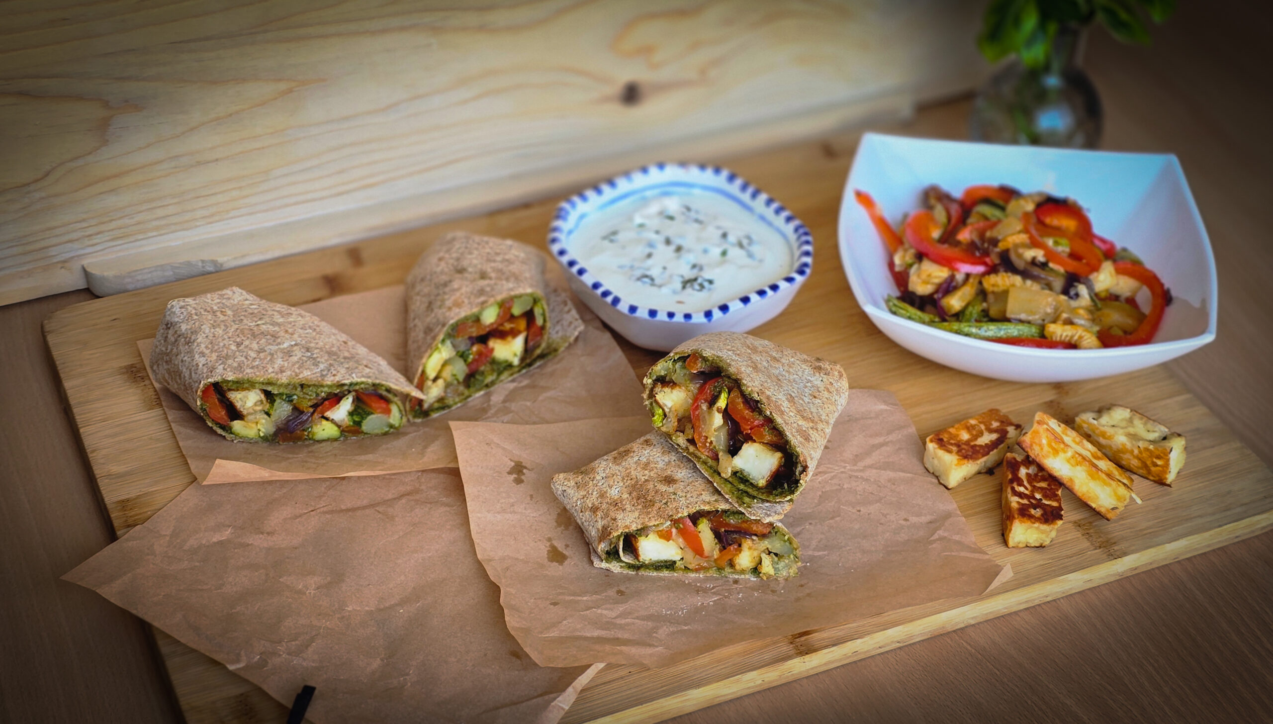 Crispy Halloumi Wrap