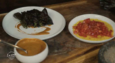 montare farfurie salată cu burrata