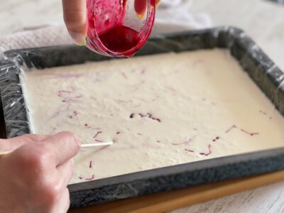 adaugare sirop in semifreddo