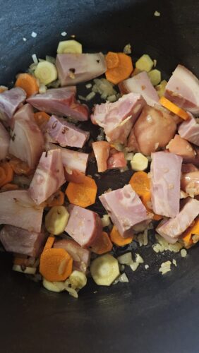 Călire legume supă