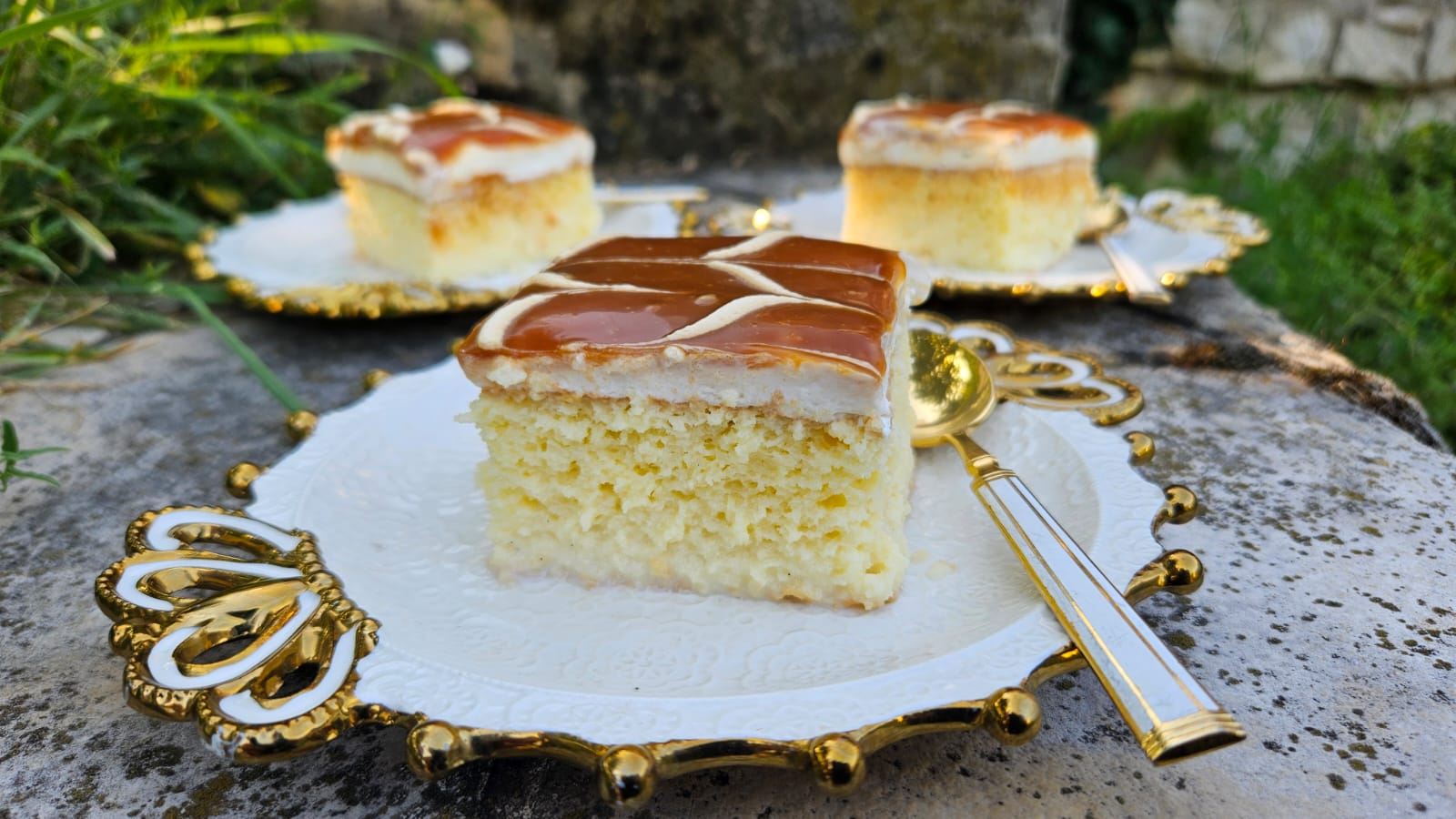 Prăjitura trileçe cu lapte și caramel