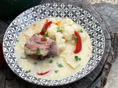 ciorba de conopida close up