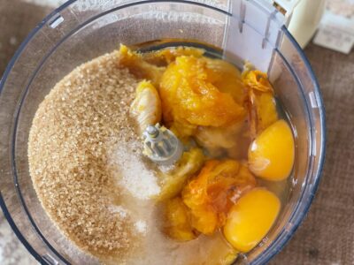 preparare aluat dovleac mixare