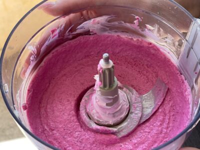 spread cu sfecla dupa mixare