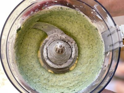 spread cu spanac dupa mixare