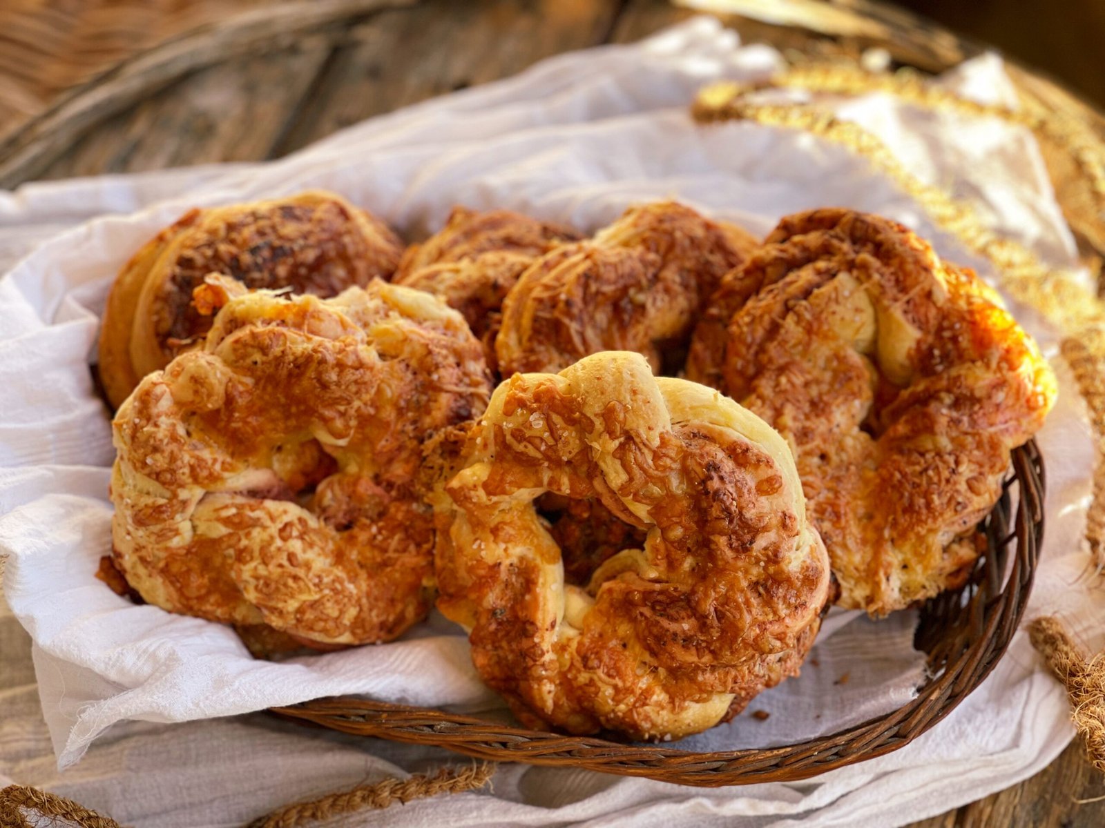 Covrigi pufosi cu swirl de sfeclă și cheddar