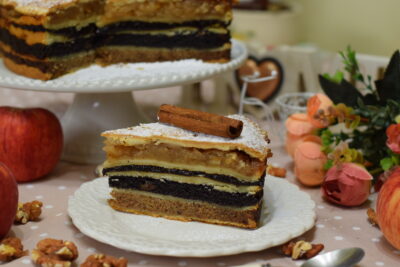 prăjitură Flódni felie final