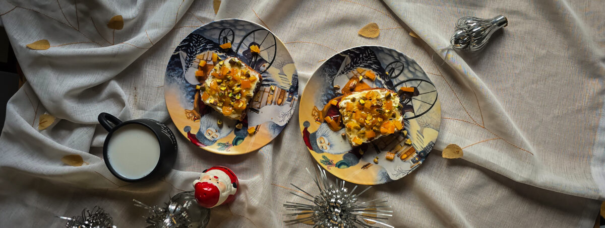 Brioche cu coajă de portocală confiată și fistic