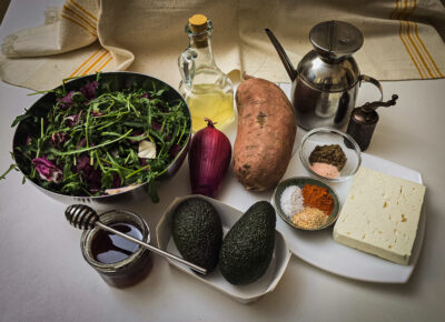 ingrediente Salată cu cartofi dulci 