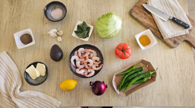 ingrediente pentru Iceberg Shrimp Tacos