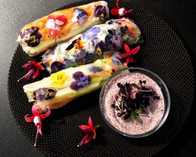 Spring Rolls Florale cu Microplante și Panseluțe